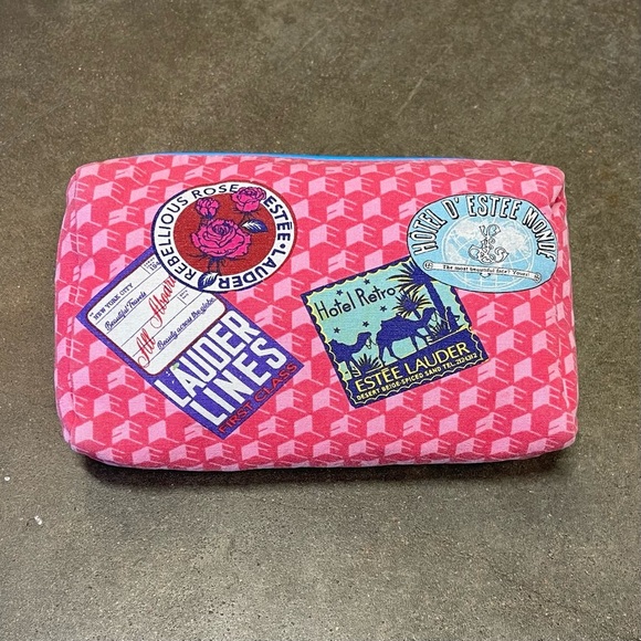 Estee Lauder Cosmetic Makeup Travel Bag- Pink Hotel Resort - Picture 2 of 12